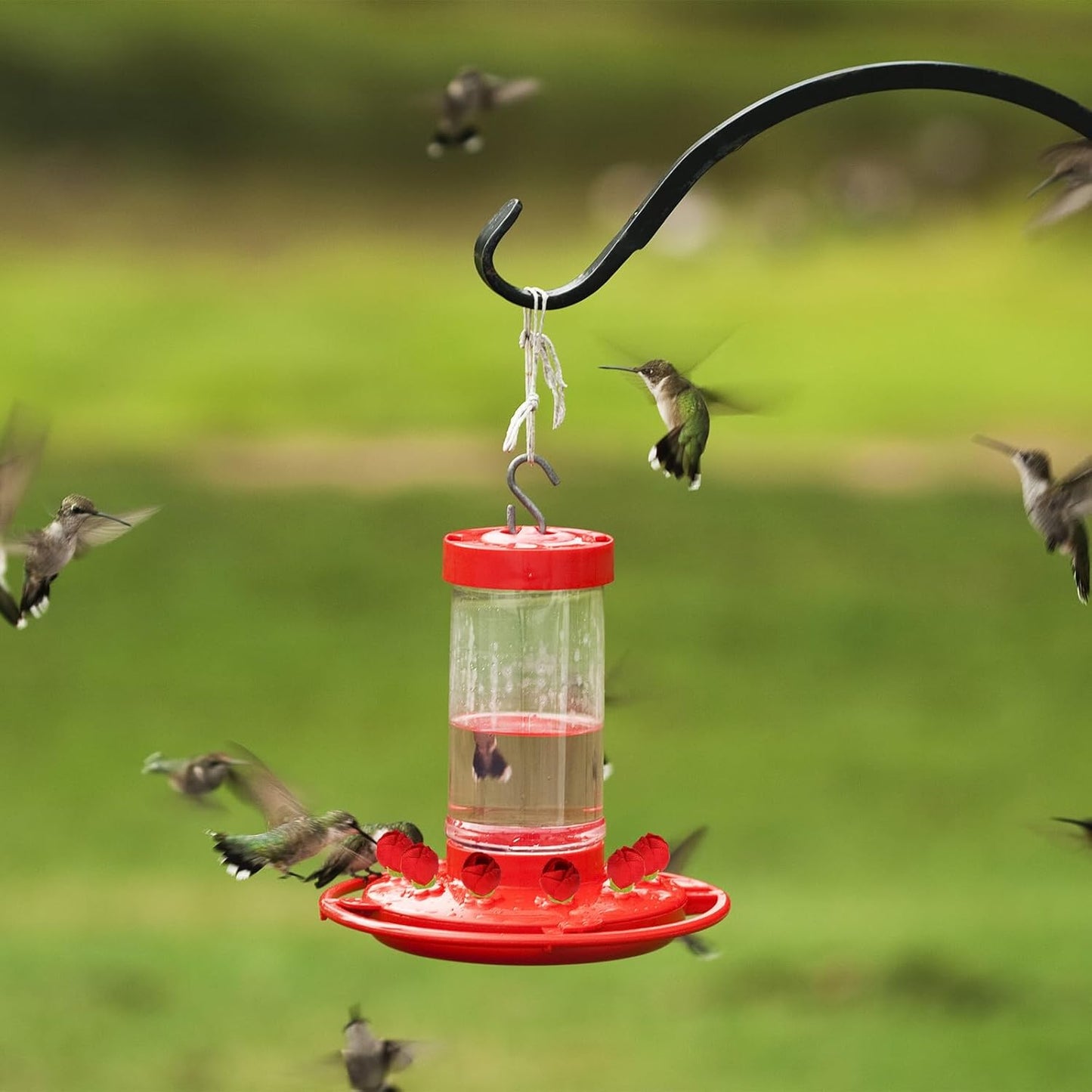 30Pcs Hummingbird Feeders Replacement Flowers, Unique Pet Bird Feeder Replaceable Flowers Parts with 2 Cleaning Brush, Hummingbird Feeding Ports Bee Guards for Outdoor Hanging Feeders (Red)