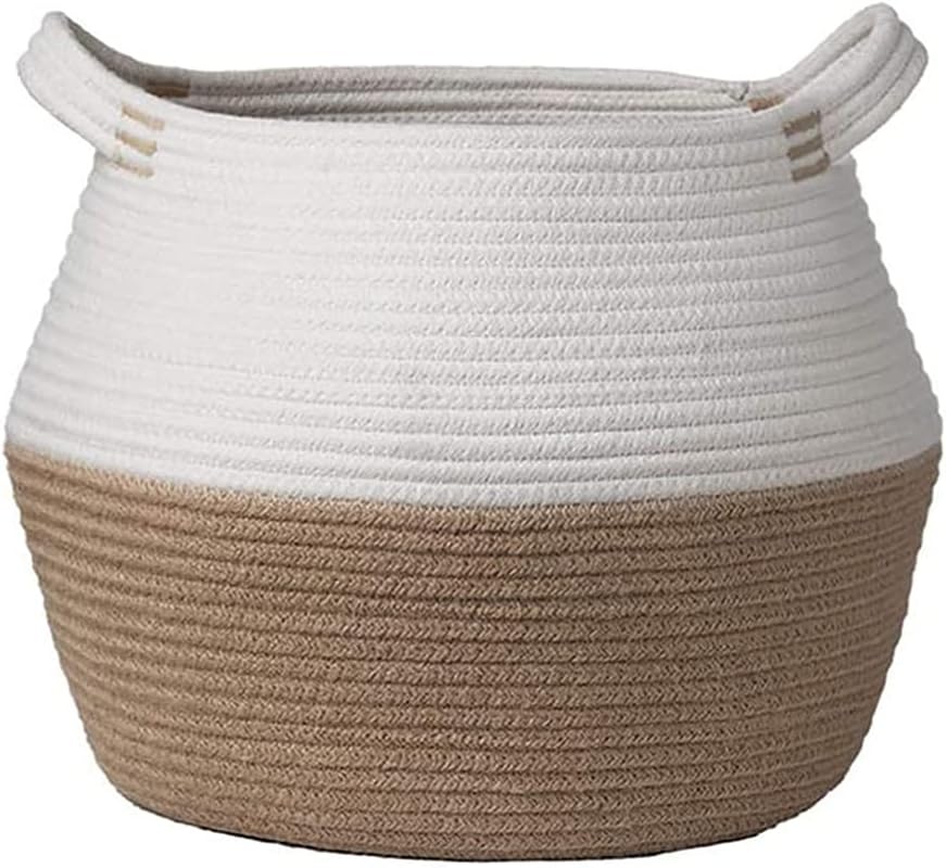 Cotton Rope Basket Woven Plant Basket Wicker Basket Storage for Indoor