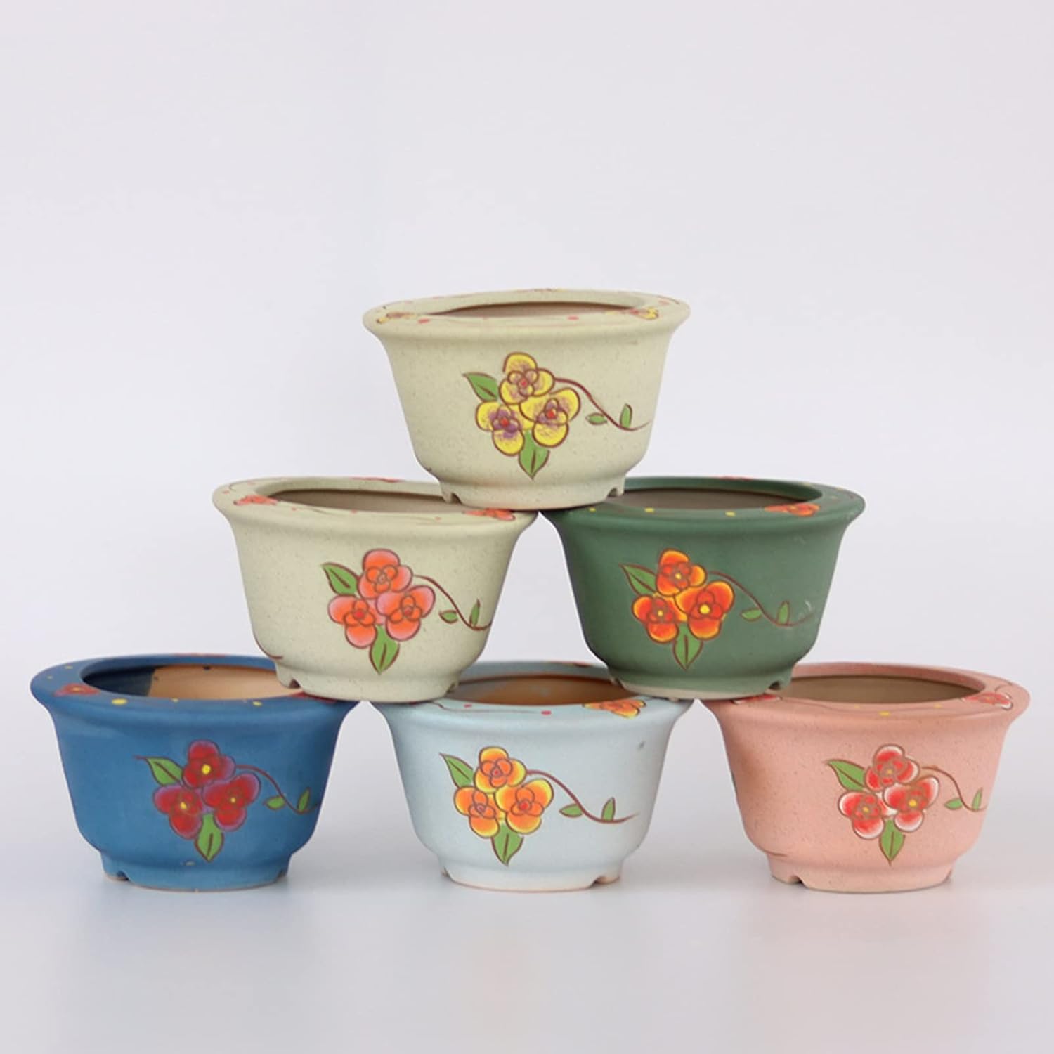 Plant Pots Colorful Flower Pot Ceramic Planters Vase Container Home Of
