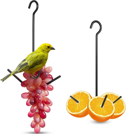 Zonon 2 Pcs Oriole Bird Feeder Hanging Orange Fruit Bird Feeder with H