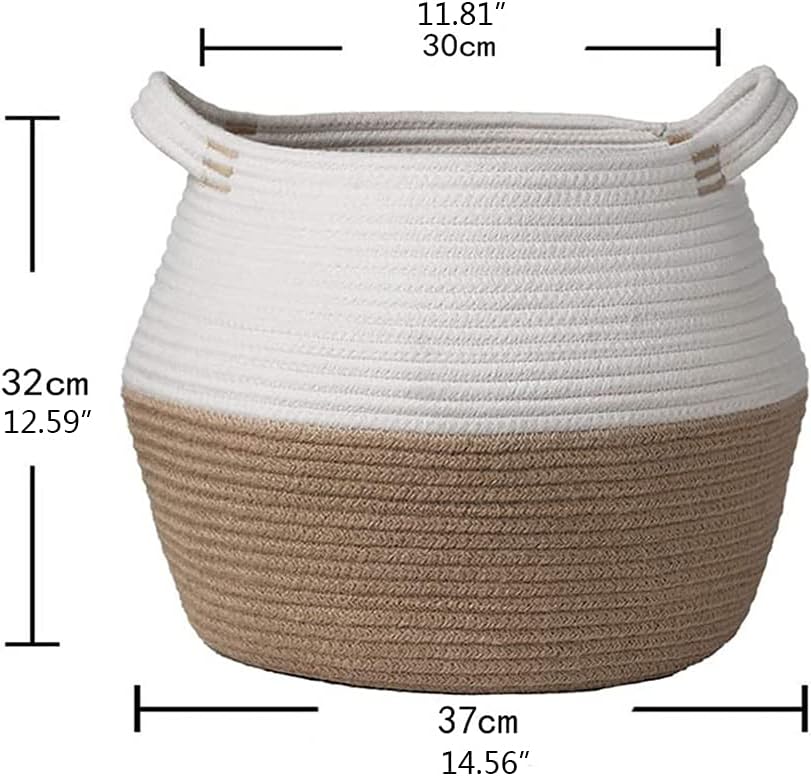 Cotton Rope Basket Woven Plant Basket Wicker Basket Storage for Indoor