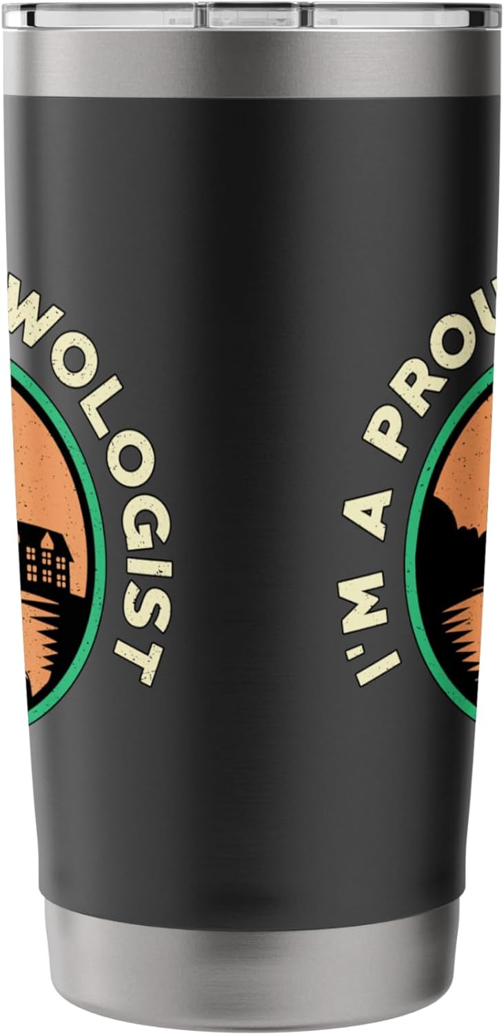 I'm A Proud Mowologist Mower Garden Care Retro Lawn Mowing Stainless Steel Insulated Tumbler