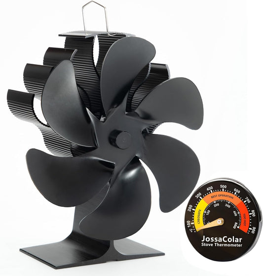Wood Stove Fan Heat Powered Fireplace Fan Non Electric, Thermal Fan fo