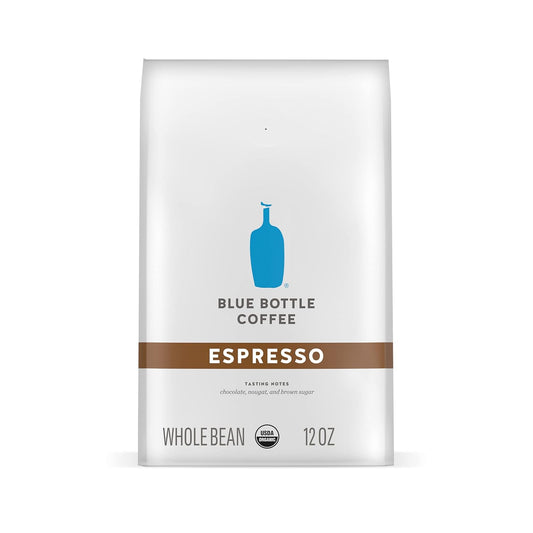 Blue Bottle Whole Bean Organic Coffee, Espresso, Dark Roast, 12 Ounce 