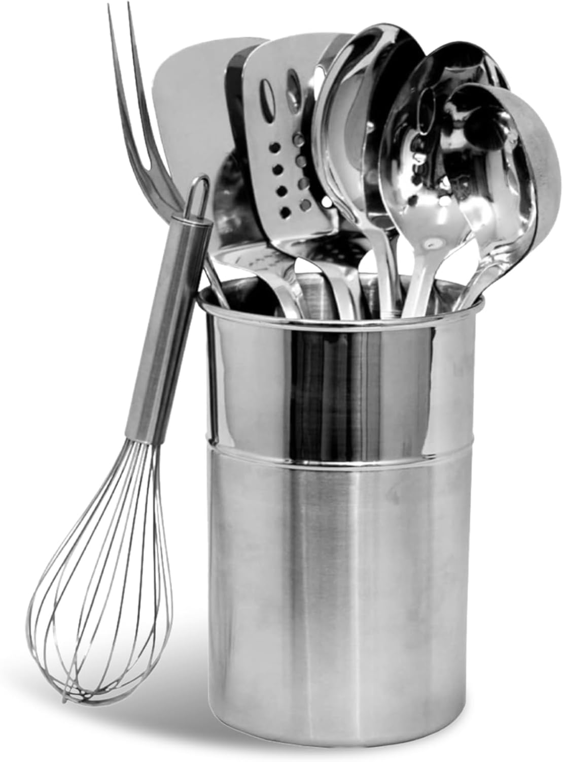 Chef Craft - 8 Piece Stainless Steel Kitchen Utensils Set with Utensil