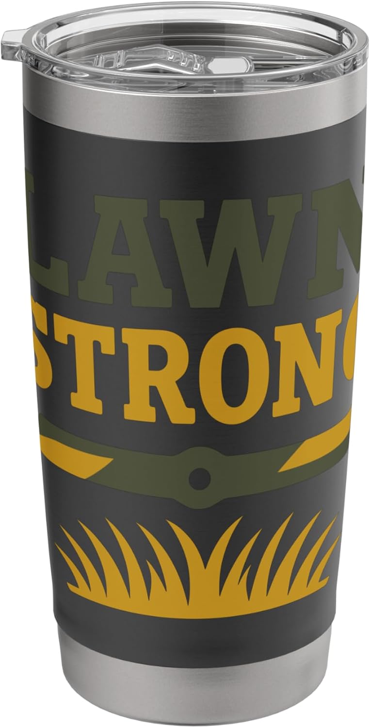 Landscaper Lawn Boss Outdoor Living Green Thumb Grass Crew Stainless Steel Insulated Tumbler