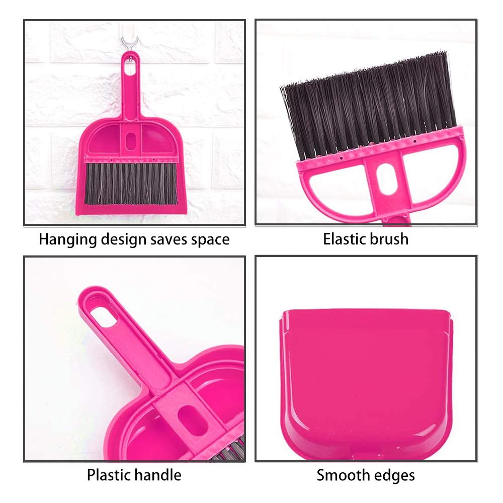 WishLotus Mini Dustpan and Brush Set, Portable Exquisite Pet Waste Cle