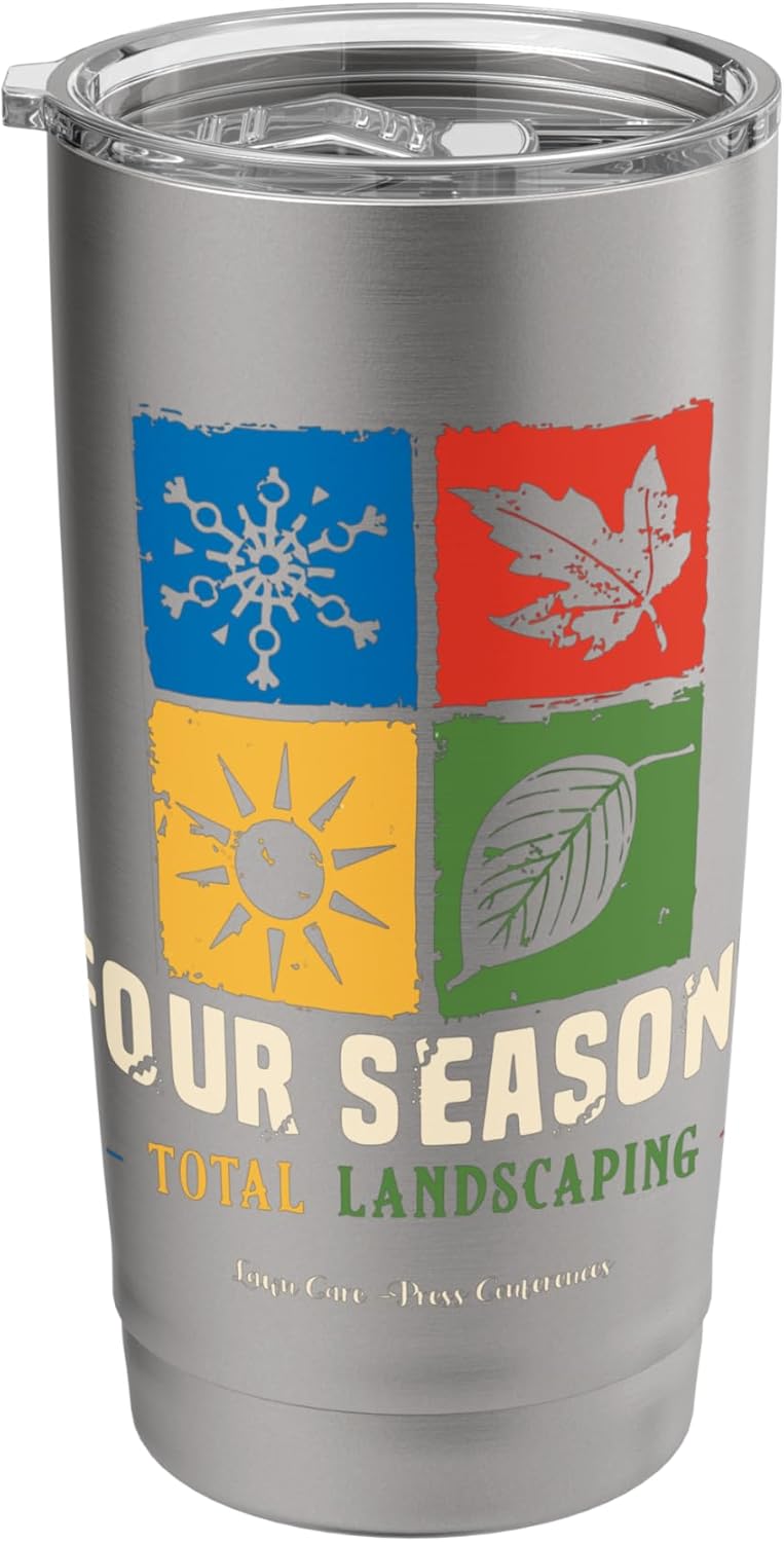 Four Season Total Landscaping Lawn Care Landscapers Stainless Steel Insulated Tumbler