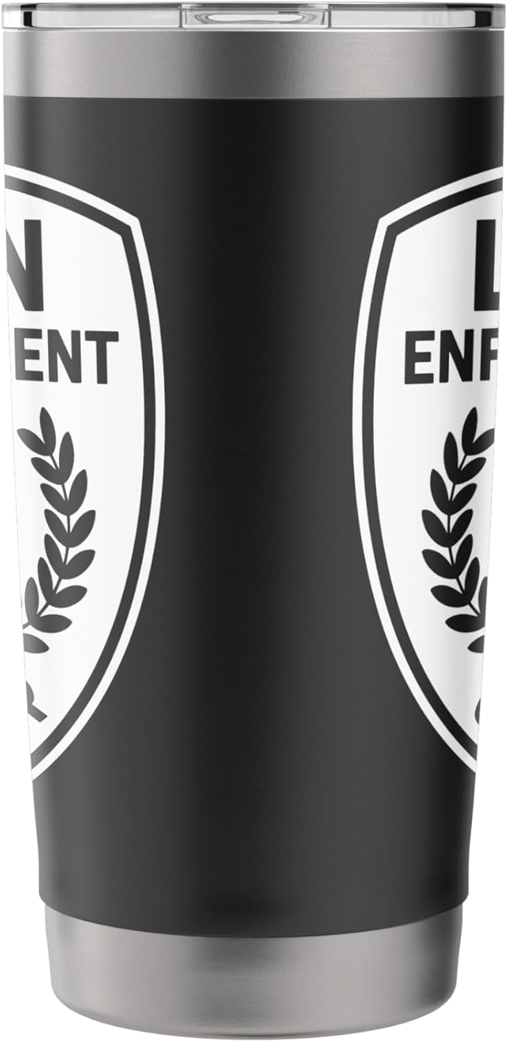 Lawn Enforcement Officer Police Badge Parody Gardening Humor Stainless Steel Insulated Tumbler