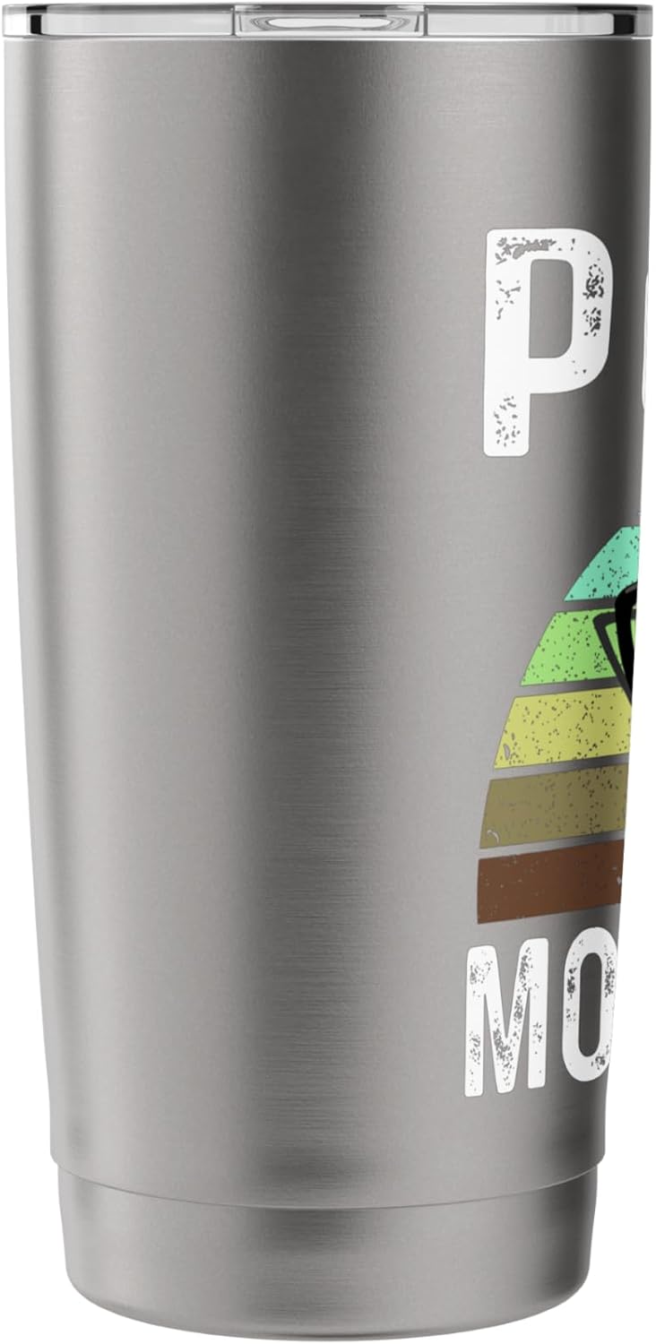 Funny Pops Mows Best Lawn Care Grass Mowing Lawn Mower Dad Stainless Steel Insulated Tumbler