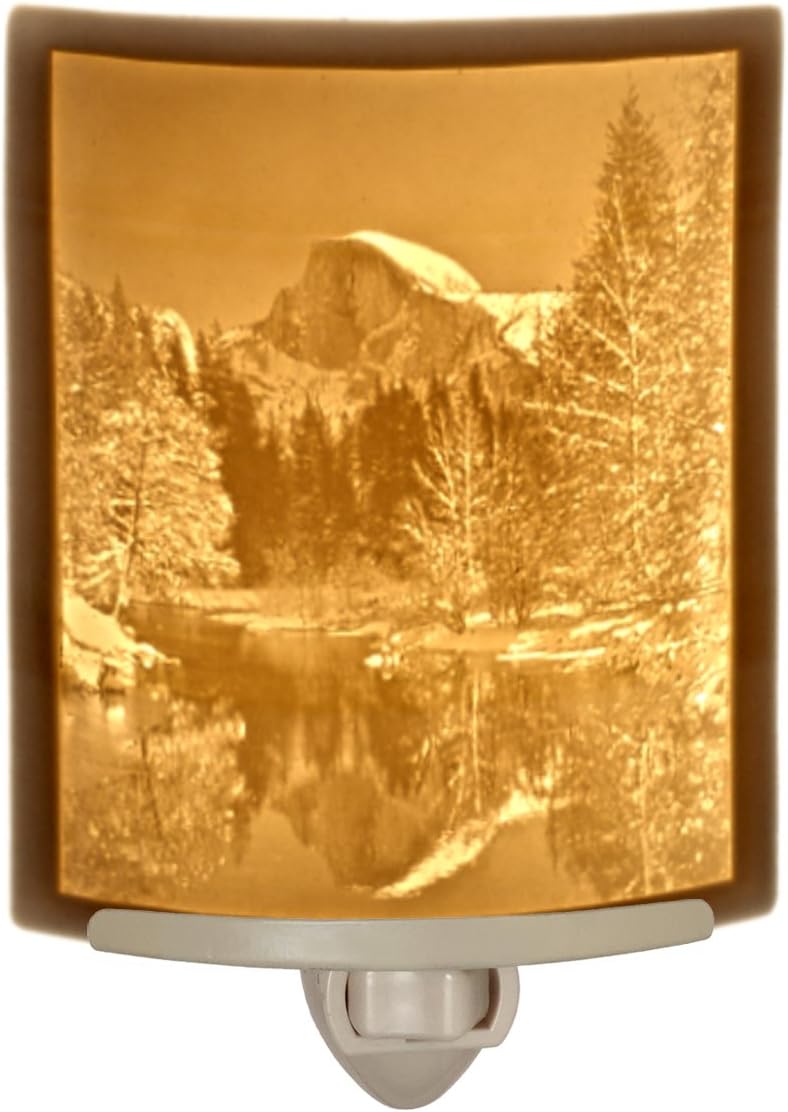 Half Dome at Yosemite- El Capitan Curved Porcelain Lithophane Night Li