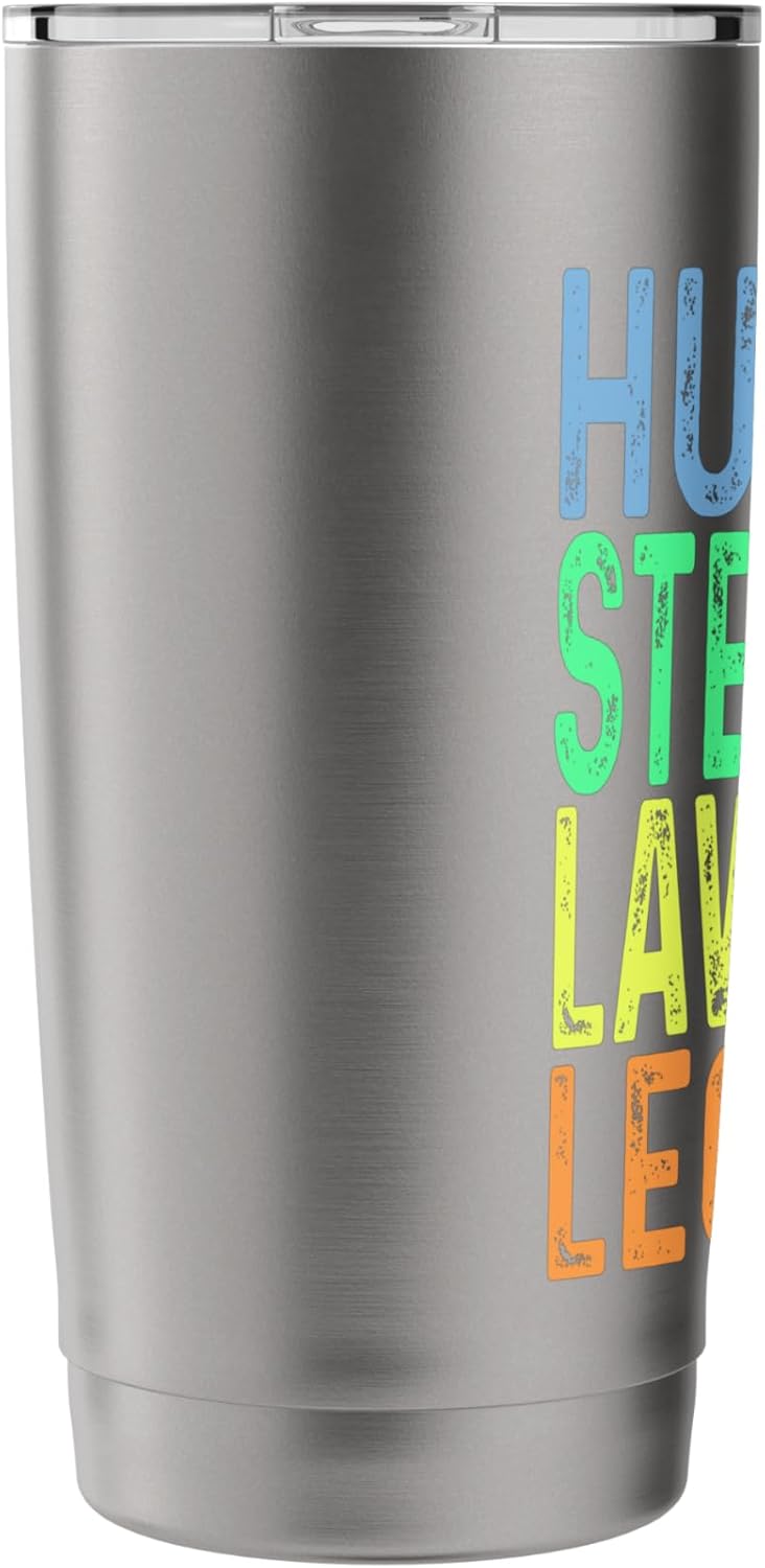 Funny Husband Step Dad Lawn Care Legend Grass Mowing Lawn Stainless Steel Insulated Tumbler