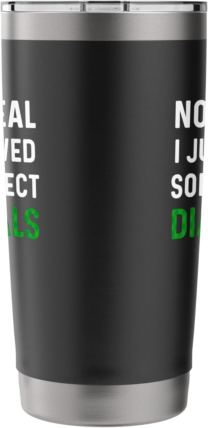 Lawn Mower Shirt Men Funny Lawn Care Grass Diagonals Stripes Stainless Steel Insulated Tumbler