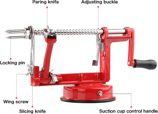 Apple Peeler Corer, Long lasting Chrome Cast Magnesium Alloy Apple Pee