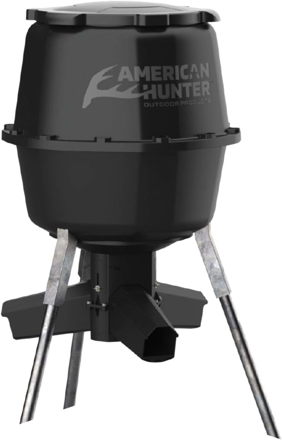 American Hunter WF 30gal Nesting Hopper w/Gravity Feeder, Black, One S