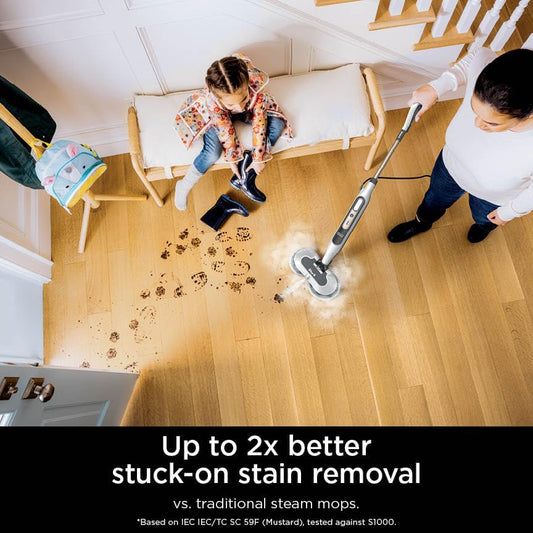 Shark Steam & Scrub with Steam Blaster Technology All-in-One Hard Floor Steam Mop with 3 Steam Modes & LED Headlights S8201, Rotator White