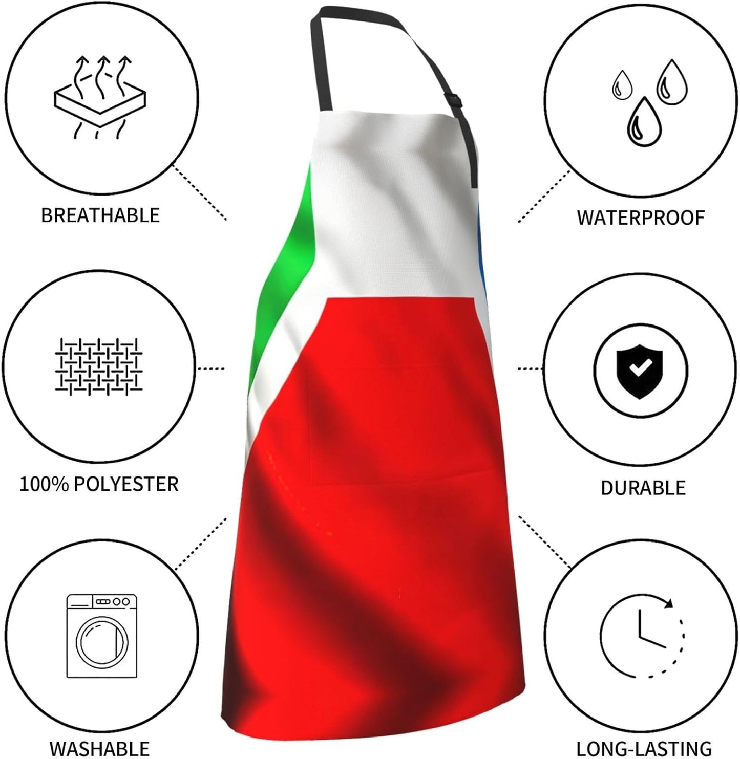 Costa Rica Flag 1 print Waterproof chef's apron with pocket apron for 
