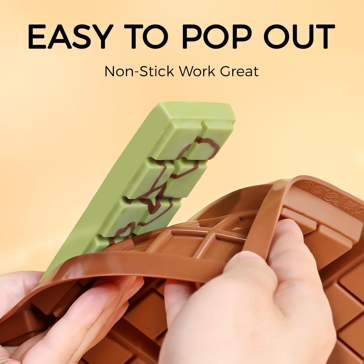 Chocolate Bar Mold - Non-Stick Chocolate Molds, Food Grade Silicone De