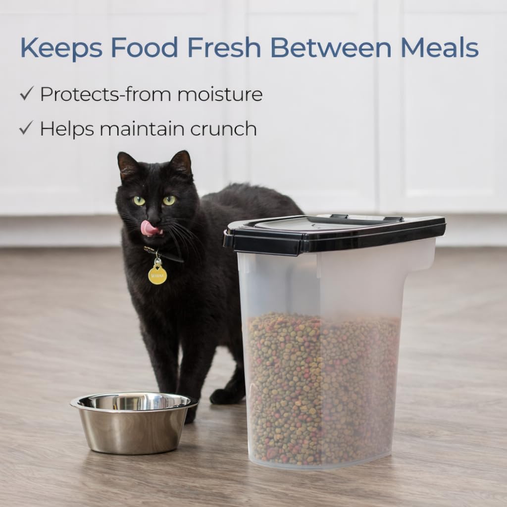 8 Qt WeatherPro Airtight Pet Food Storage Container with Secure Lid, T