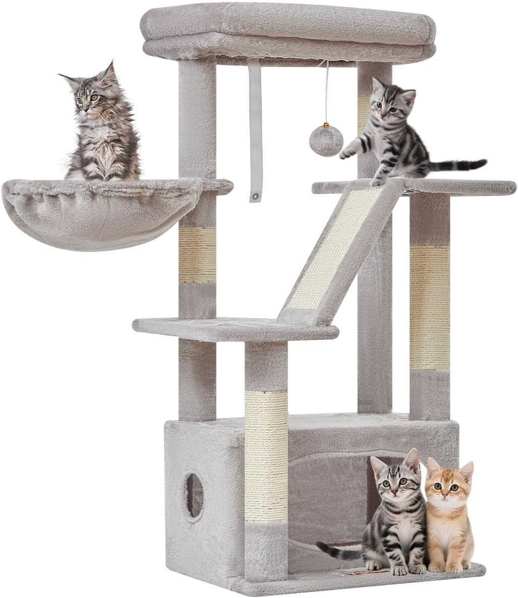 Taoqimiao Cat Tree,38.2-Inch Cat Tower for Indoor Cats,Suitable for Ki