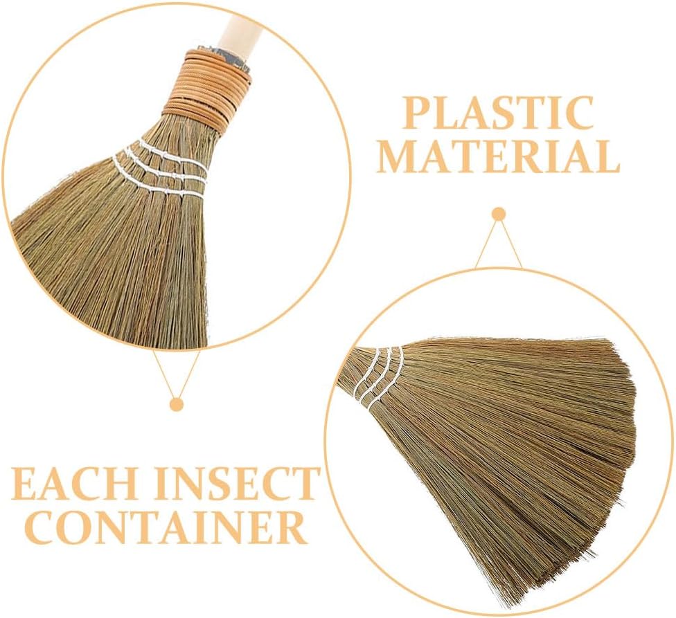 FAVOMOTO Natural Whisk Sweeping Broom Vietnamese Corn Broom with Wood 