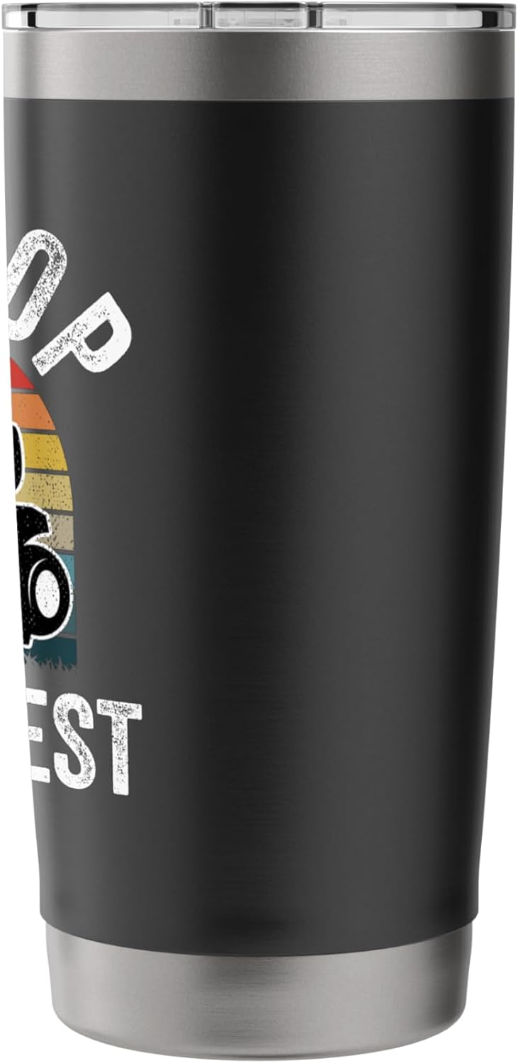 Pop Pop Mows Best Funny Gardener Lawn Care Father's Day Stainless Steel Insulated Tumbler