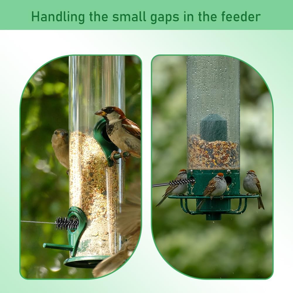 Bird Bath Cleaner Brush Set, 4 PCS Bird Bath Brush, Bird Bath Accessories for Birdbaths, Feeders & Outdoor Cleaning