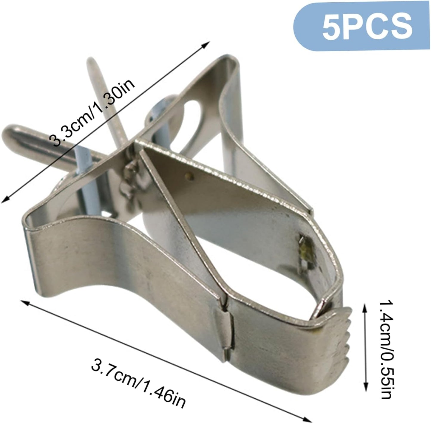 5Pcs Bird Food Holder Cage Mount Fruit Bird Feeder Stainless Steel Feeder Clip Style Silver for Parakeet Budgie Macaw Cage Accessories