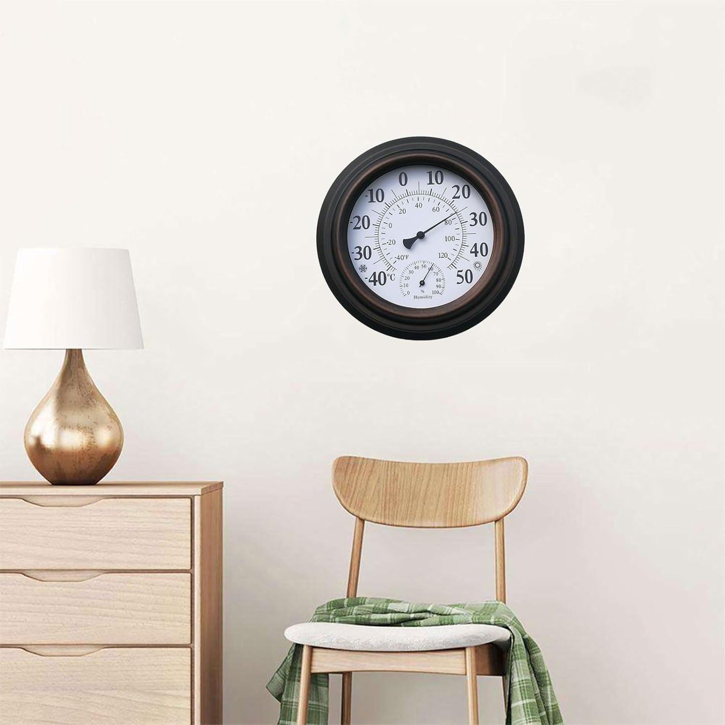 Convenient Thermometer Humidity Meter Vertical Thermometer Hygrometer 