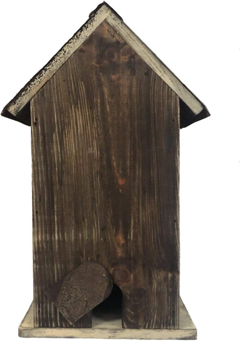 Topadorn Wooden Birdhouse, Carved Floral Bird House for Outdoor Yard Garden Porch Patio Decor, Brown Hanging Wild Bird House, Gift for Bird Lovers