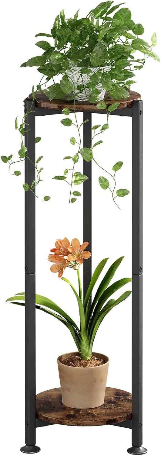 Plant Stand Indoor Corner Tall 2 Tier Metal Modern Flower Storage Plan