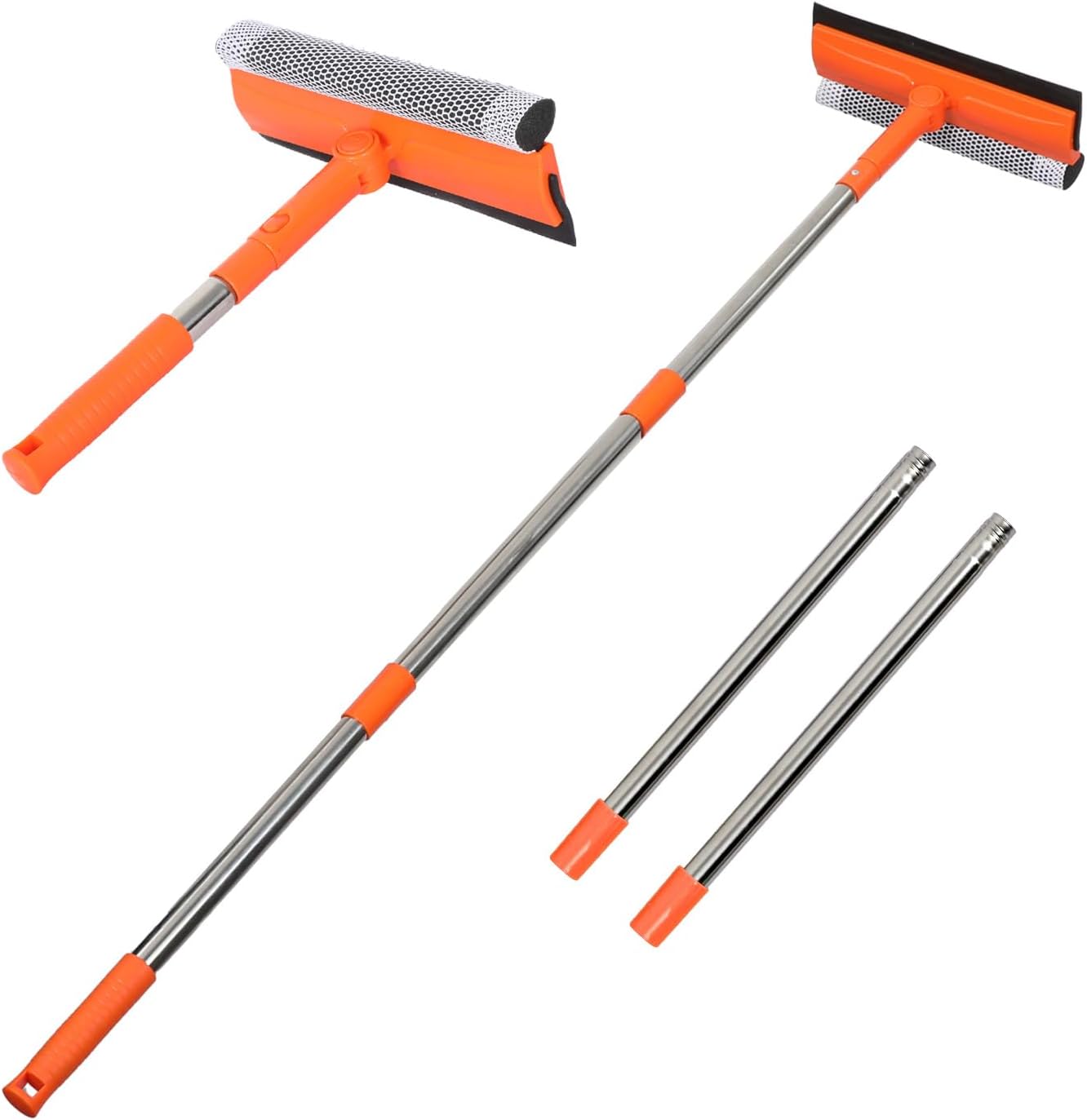 Professional Window Squeegee,2 in 1 Squeegee Window Cleaner with Long 