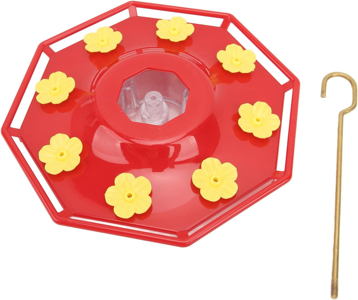 Pilipane Hummingbird Feeder Large Capacity Anti Bee Design Creative Leak Proof Plastic Bird Feeder for Outdoors Hanging Red and Yellow 12.1oz