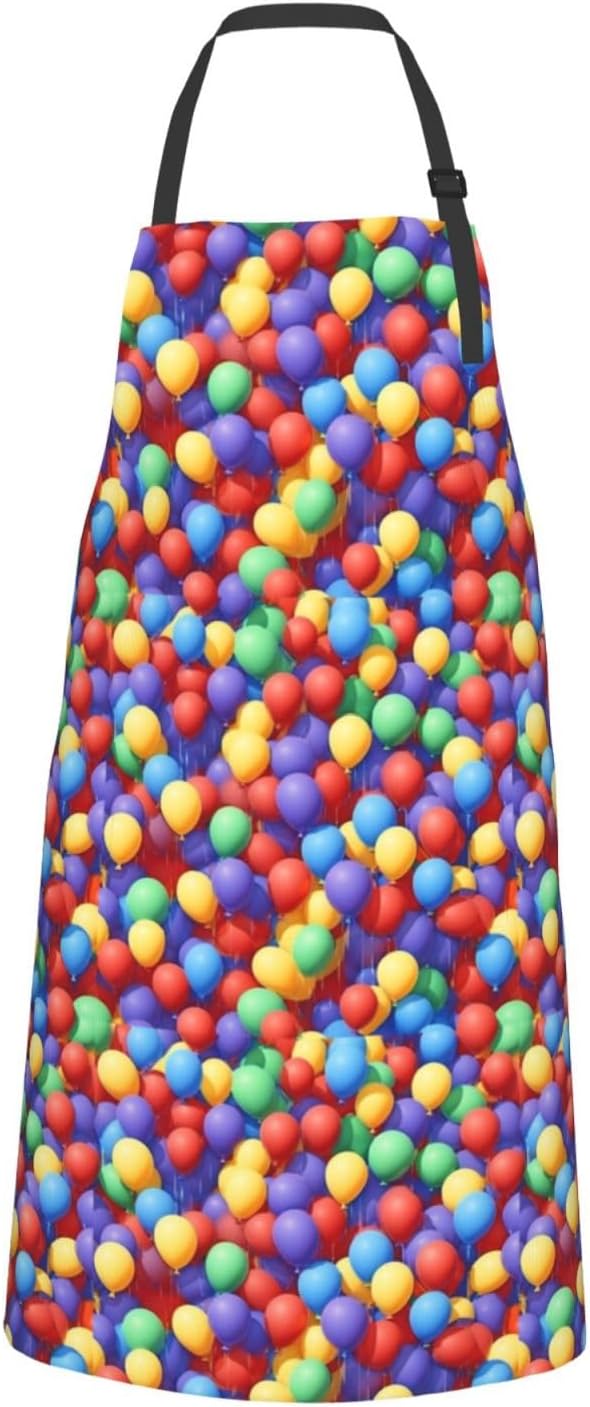 YANYU Cartoon Balloon Print 28x33 In Kitchen Apron Stylish Chef Apron 
