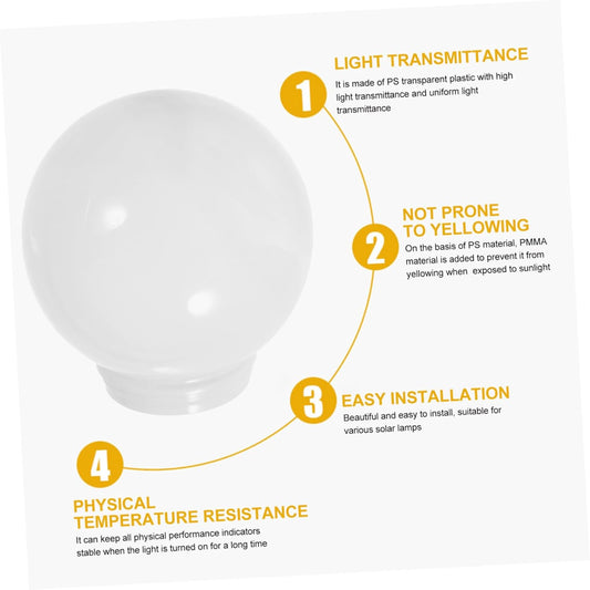 Acrylic Outdoor Globe Lampshade Replacement for Wall Lamp Waterproof L