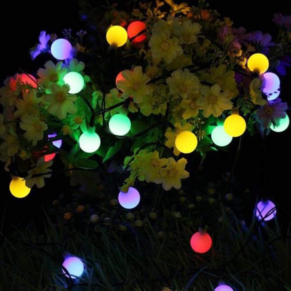 Solar Charge LED String Fairy Light Waterproof Outdoor Garden Lights Lawn Lamp Hoilday Party Christmas Wedding Decoration (Color : Multicolor Size : 7M 50LEDs) (Multicolor 12M 100LEDs)