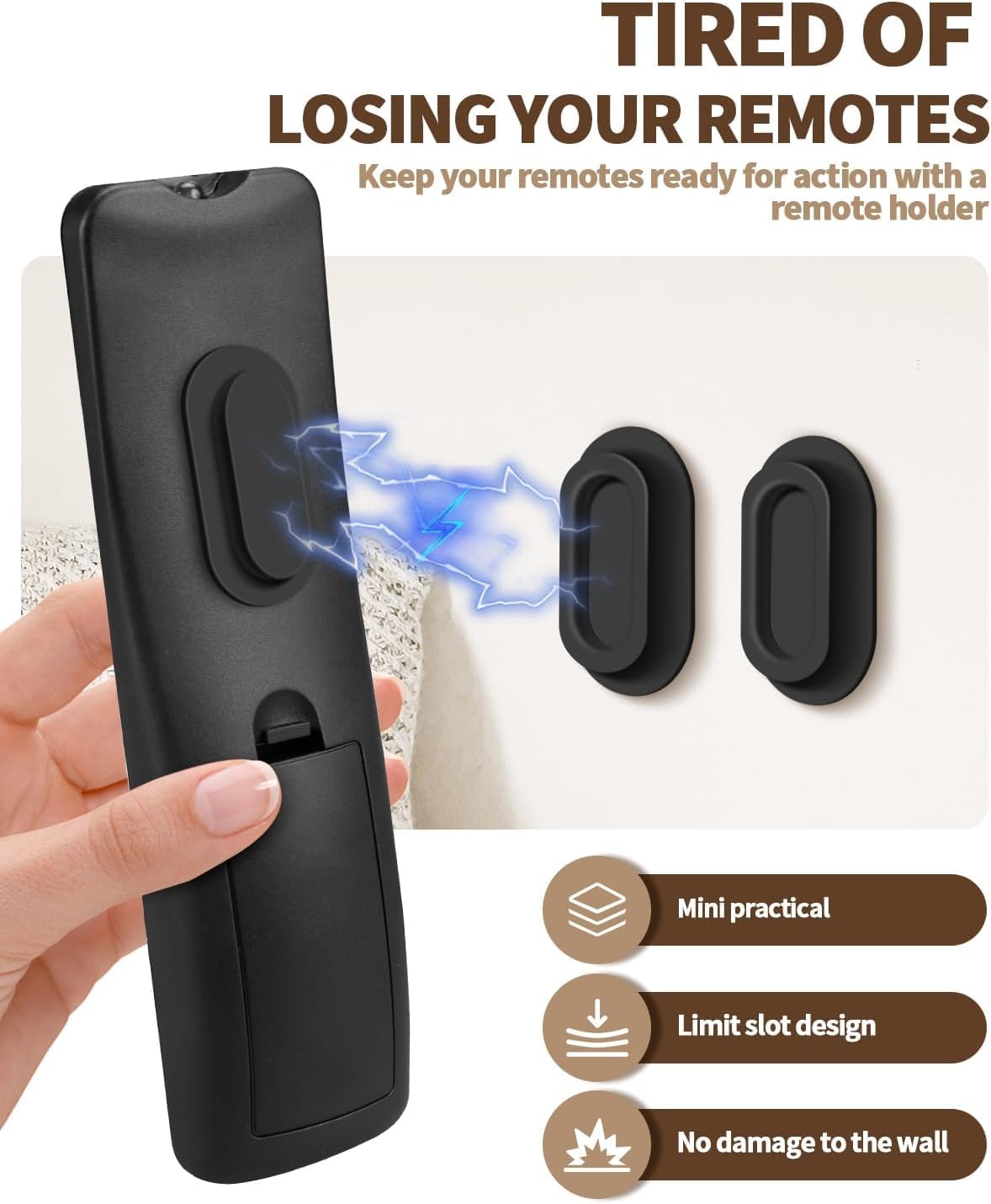 6 Pack Magnetic Remote Control Holder – Upgraded Silicone Magnetic Wal
