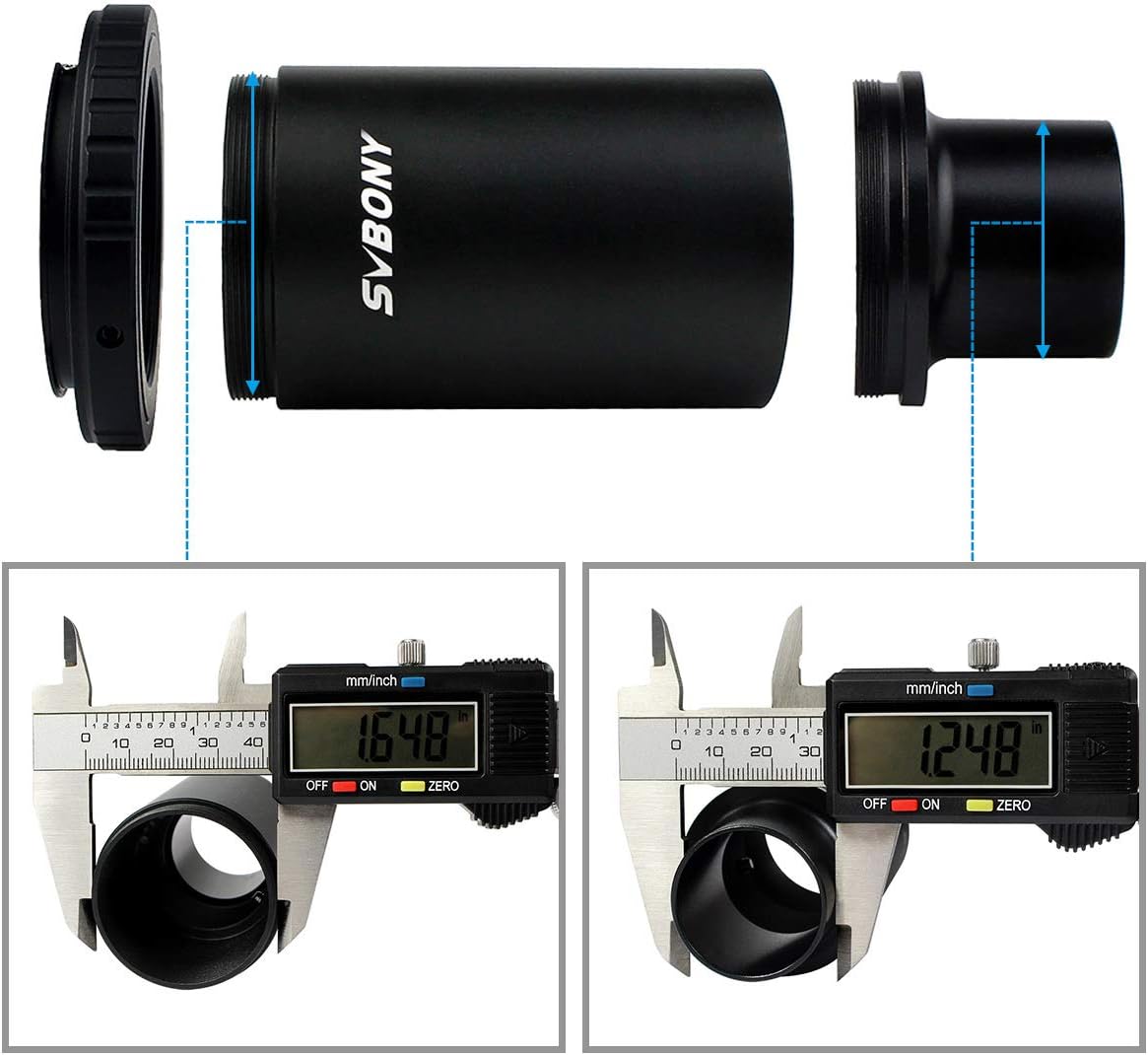 SVBONY 1.25 inches CA1 Extension Tube M42 Thread T Mount Adapter and T