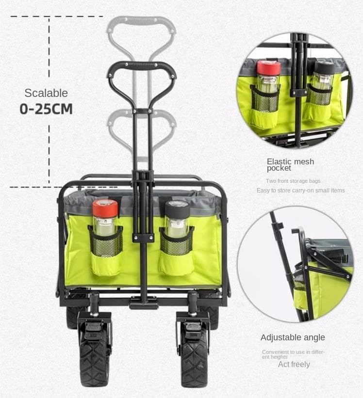 Collapsible Wagon Cart with Wheels Foldable Folding Wagons Carts Silen