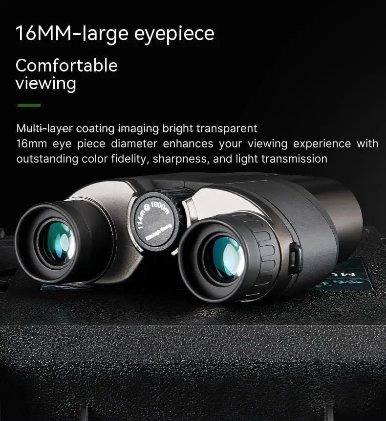 20x25 High Powered, HD Compact Binoculars for Adults and Kids, Unique Diopter Adjustment Feature, FMC Multi-Layer Coating, Perfect for Bird Watching, Hiking, Sightseeing & Live Events