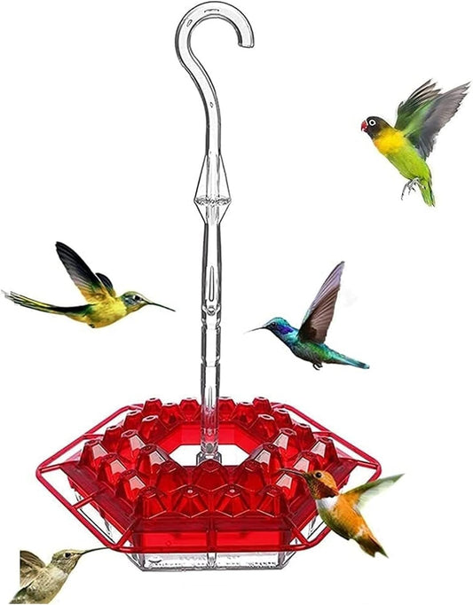 12 Ounce Capacity 30 Ports Hummingbird Feeder, Best Hanging Hummingbird Feeder with Perch and Built in Ant Moat for Gardens and Yards Hummingbird Feeder