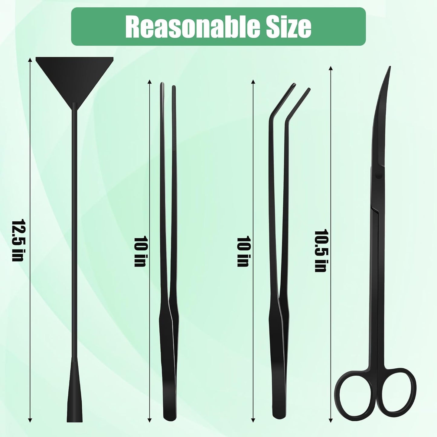 Aquarium Aquascape Tools Kit, 4 in 1 Anti-Rust Aquatic Plant Aquascapi