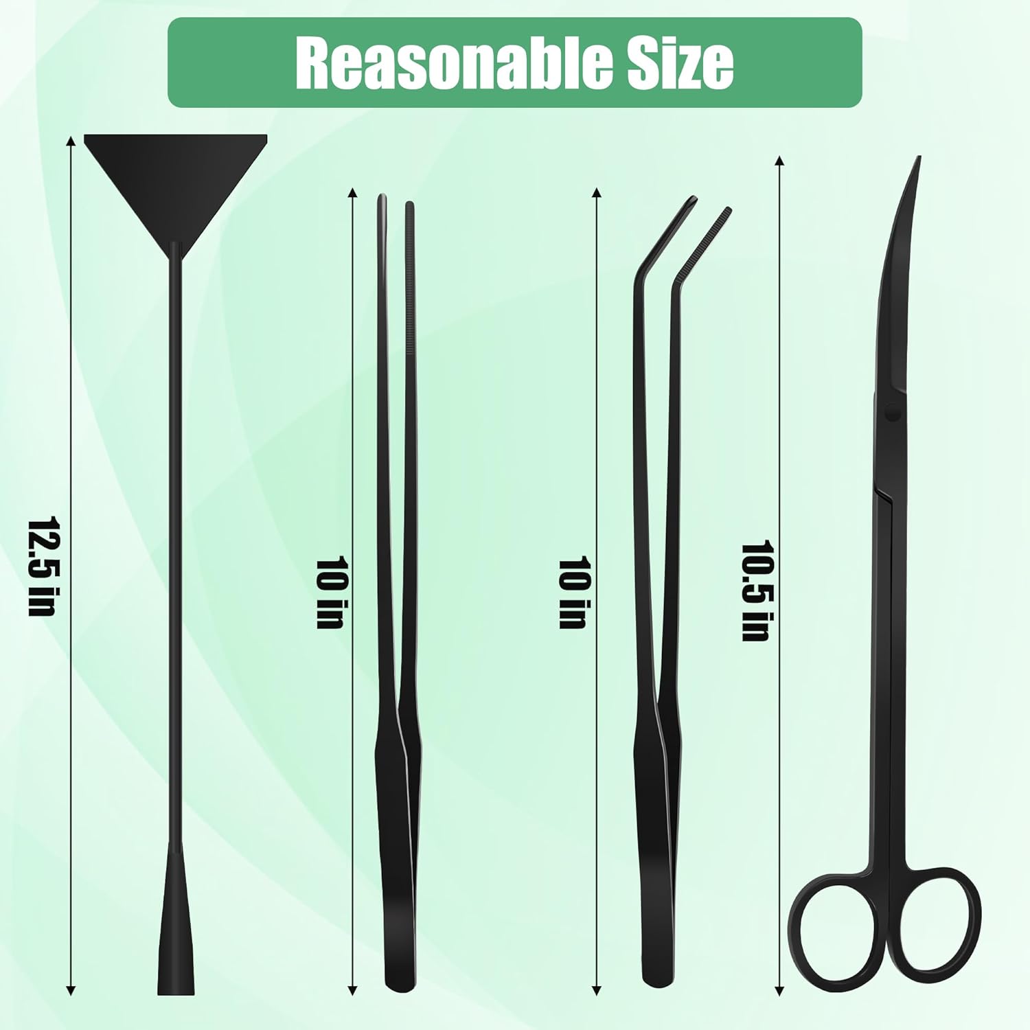 Aquarium Aquascape Tools Kit, 4 in 1 Anti-Rust Aquatic Plant Aquascapi