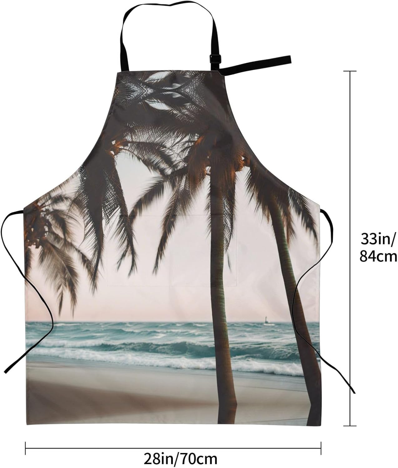 cartoon pigeon 1 print Waterproof chef's apron with pocket apron for k
