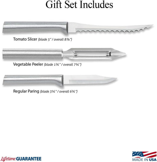 Rada Cutlery Peel, Pare & Slice Gift Set (S18), 3-piece Knife Set, Sta