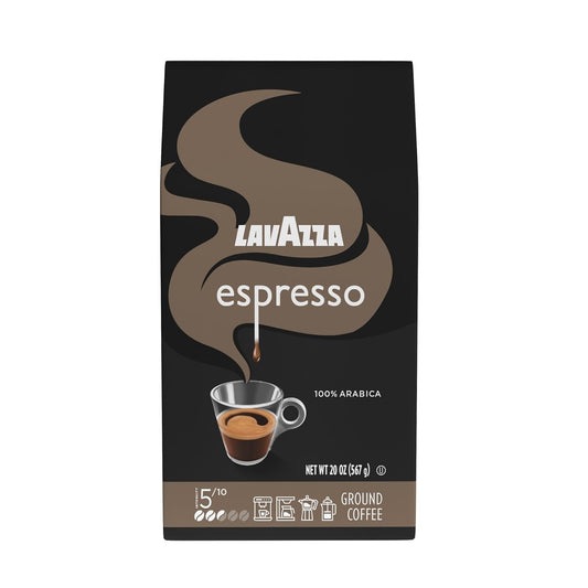 Lavazza Espresso Ground Coffee, Medium Roast, 100% Arabica, 20 oz Bag (Pack of 1)