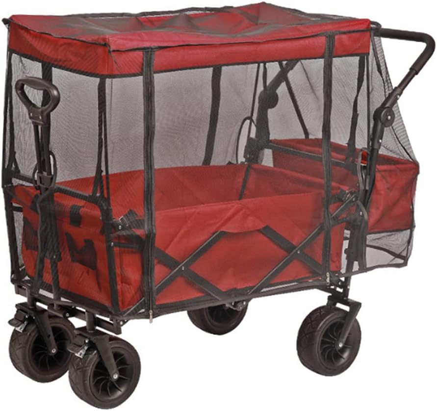 Wagon Net Cover for Outdoor Garden Camping Protective Accessories, with Zippered, 35" Lx20 W