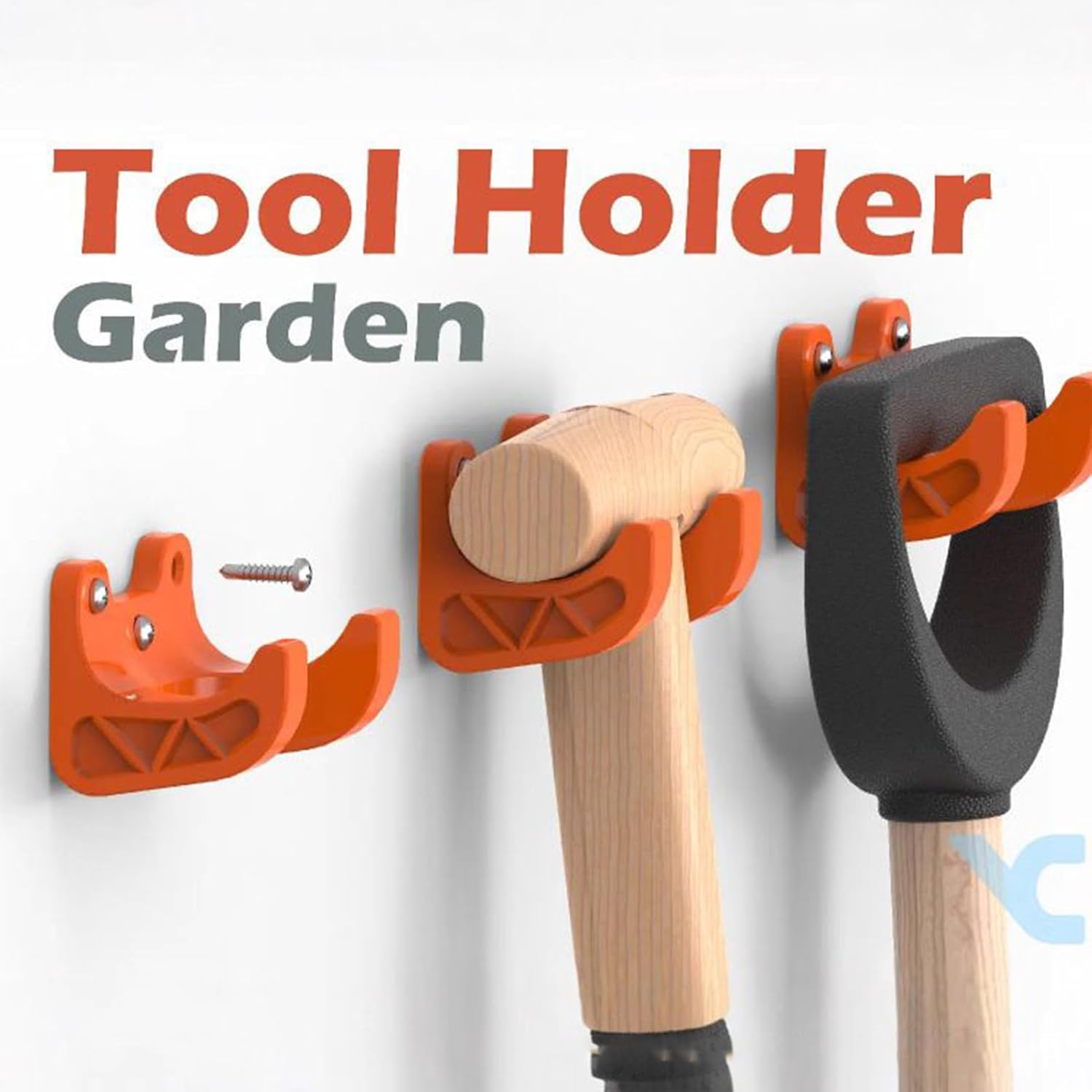 Garden Tool Hanger - Wall Mount Rack, Mop Broom Organizer, Heavy Duty 