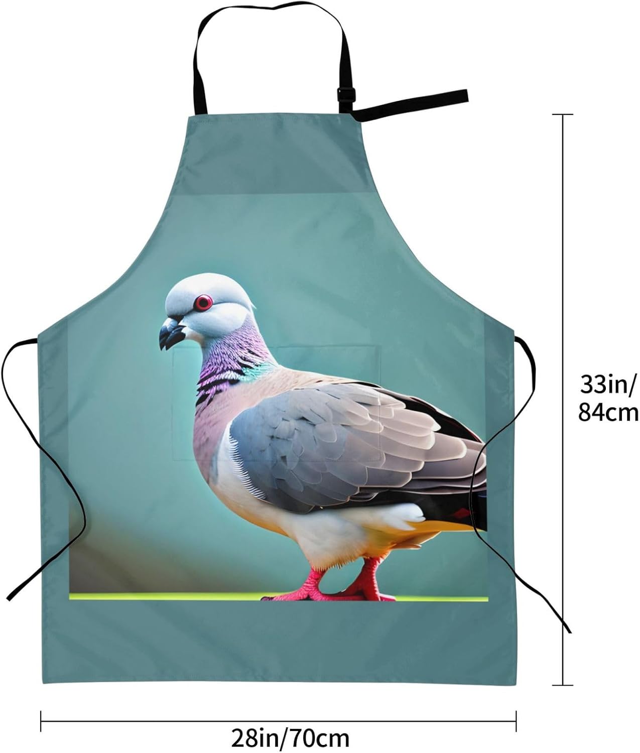cartoon pigeon 4 print Waterproof chef's apron with pocket apron for kitchen cooking baking barbecue and gardening