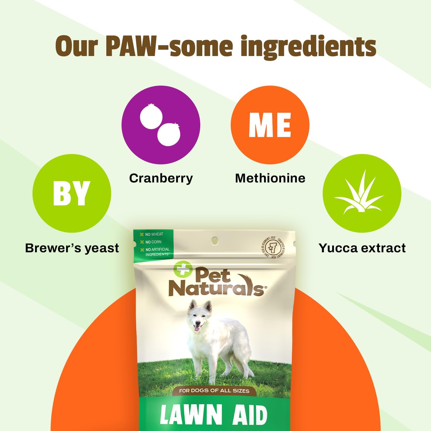 Pet Naturals Lawn Aid Dog Urine Neutralizer for Lawn - 60 Chicken-Flav